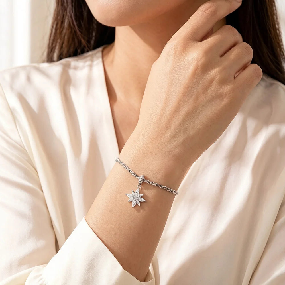 Charm Pendant Feminine Flower Fashion Jewelry For Women Winter 925 Sterling Silver New Romantic Gift Qme