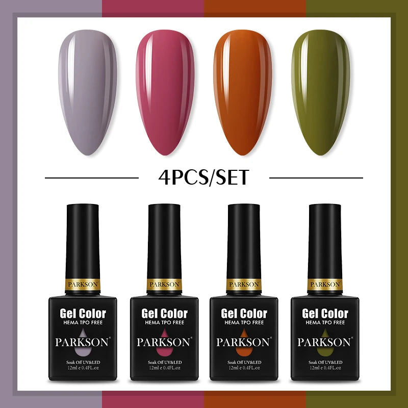 PARKSON Macaroon Series Gel Nail Polish LED UV Summer Solid Semi