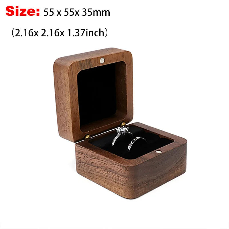 Premium Solid Wood Jewelry Organizer Black Walnut Display Earrings