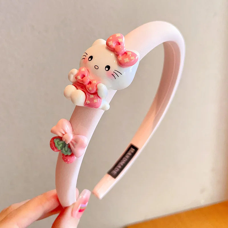 Hello Kitty Kuromi Hair Accessories Cute and Adorable Headbands That Don't Tighten the Hair Versatile Hair Clips and Accessori Qme 1