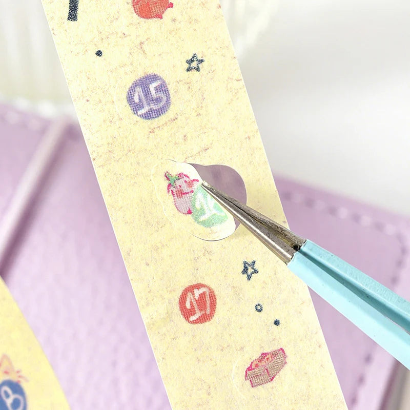 TIANZI 20mm * 3m Tea Bag Diary Series Kawaii Ins Cute Dessert Sparkling Sand Washi Tape DIY Scrapbook Aesthetic Masking Tape Qme