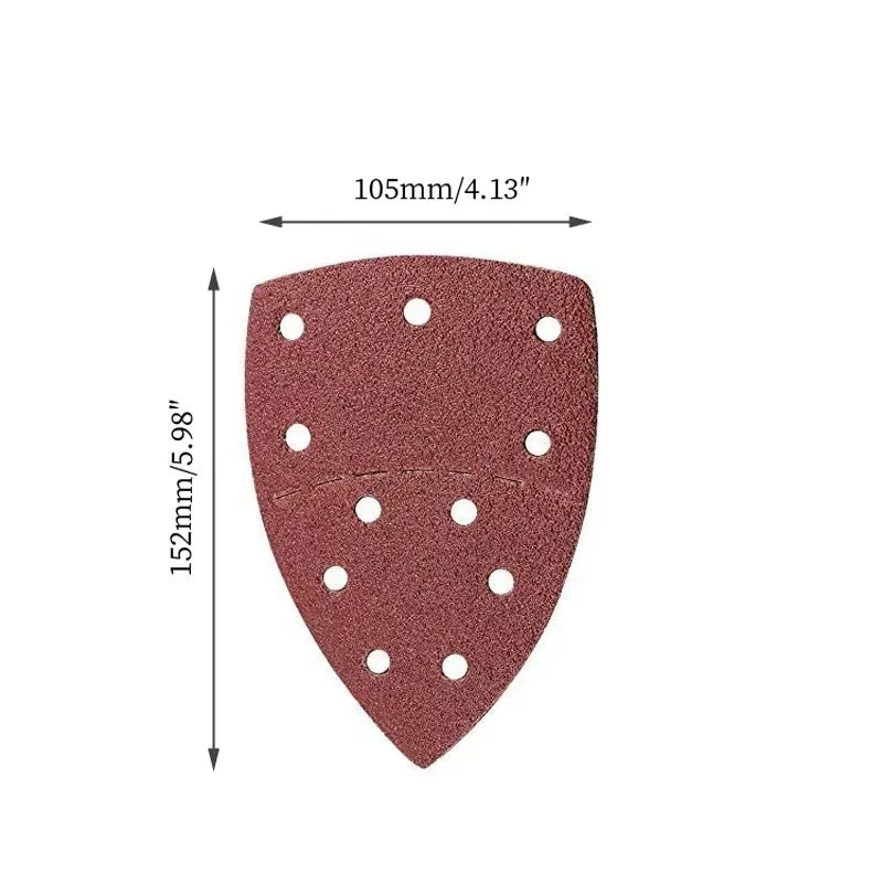 10/20/40 PCS 11Holes Mouse 40-240 Grits Paper Detail Sanding Sander Sander PSM Triangular Sandpaper Detail Multi Qme