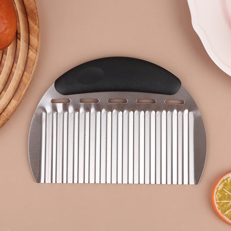 Stainless Steel Slicer Big Wave Shape Potato Chip Cutter French Fries Qme