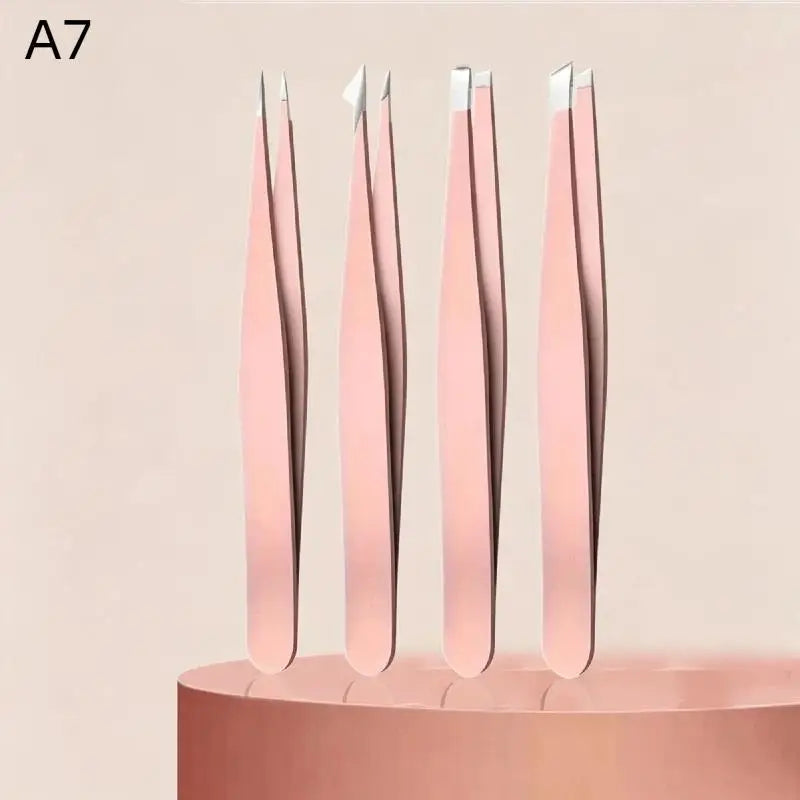 Precision Eyebrow Tweezers Stainless Steel Hair Removal Splinter Qme A7