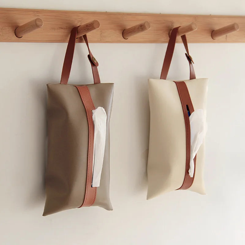 Simple Matching Tissue Bag Car Box Pumping Hanging Decorative Cover Qme