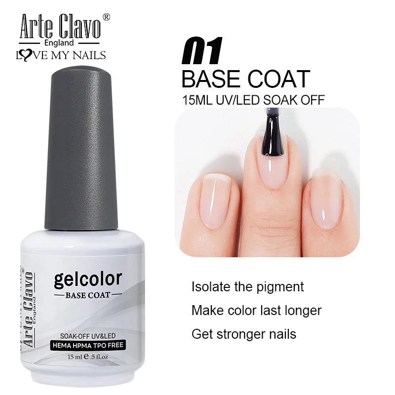 Arte Clavo Colourful Gel Nail Polish Art Varnishes Macaron Semi