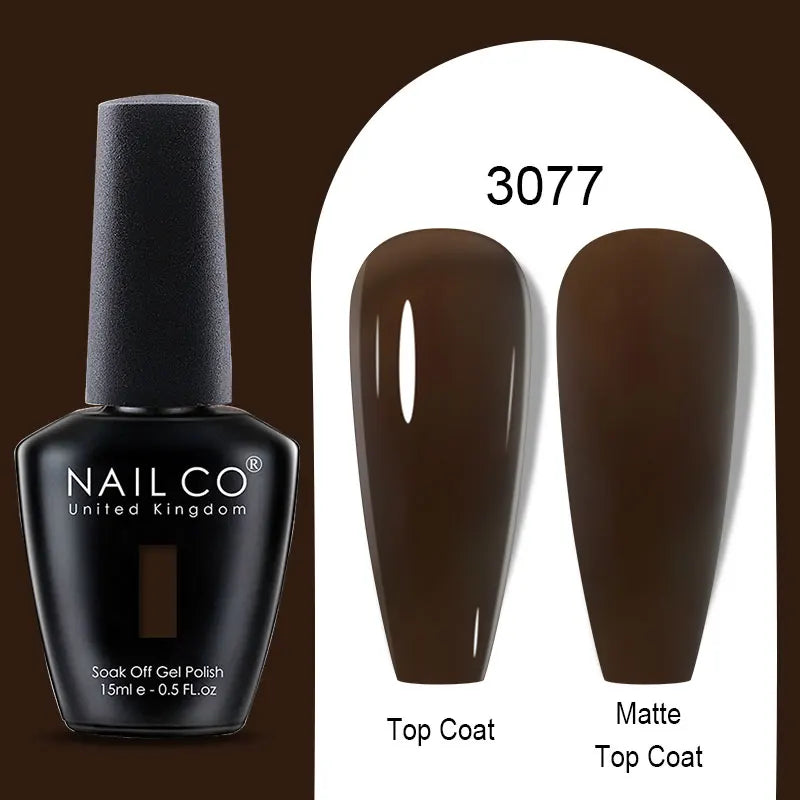 NAILCO Winter Red Gel Nail Polish Semi Permanent Soak Off Varnishes