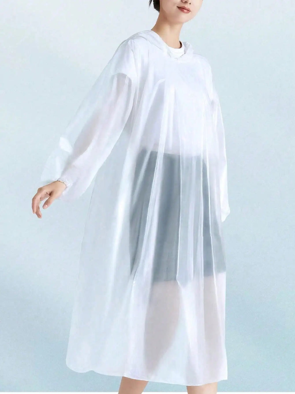 Thick Disposable Rain Poncho Adults Windproof Waterproof EVA Qme