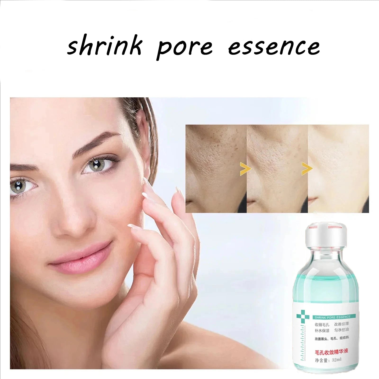 Remove Large Pores Serum Lactic Acid Facial Pore Shrinking Repairing Qme