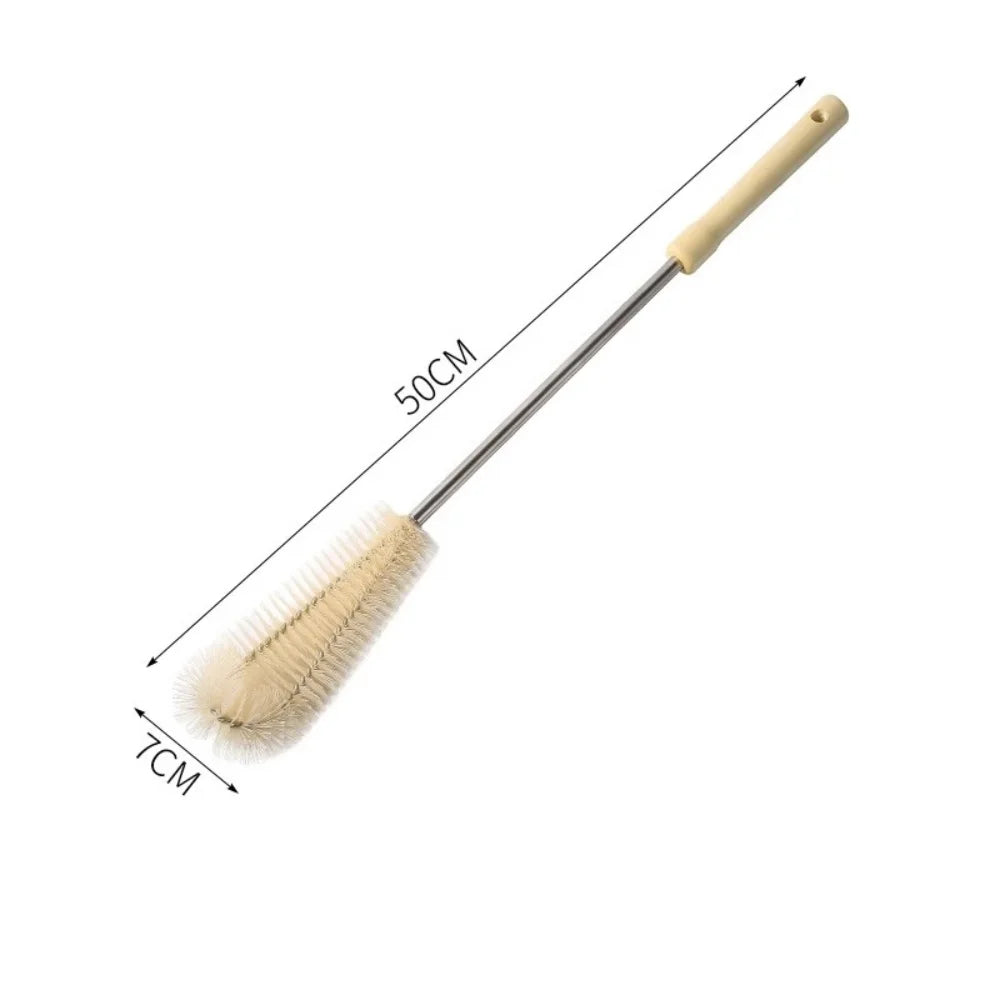 Kitchen Cleaning Tool Drink Bottles Glass Scrubbers Cleaning Brush Wooden Bottle Cleaning Brush With Long Handle For Baby Bottle Qme 50x7cm