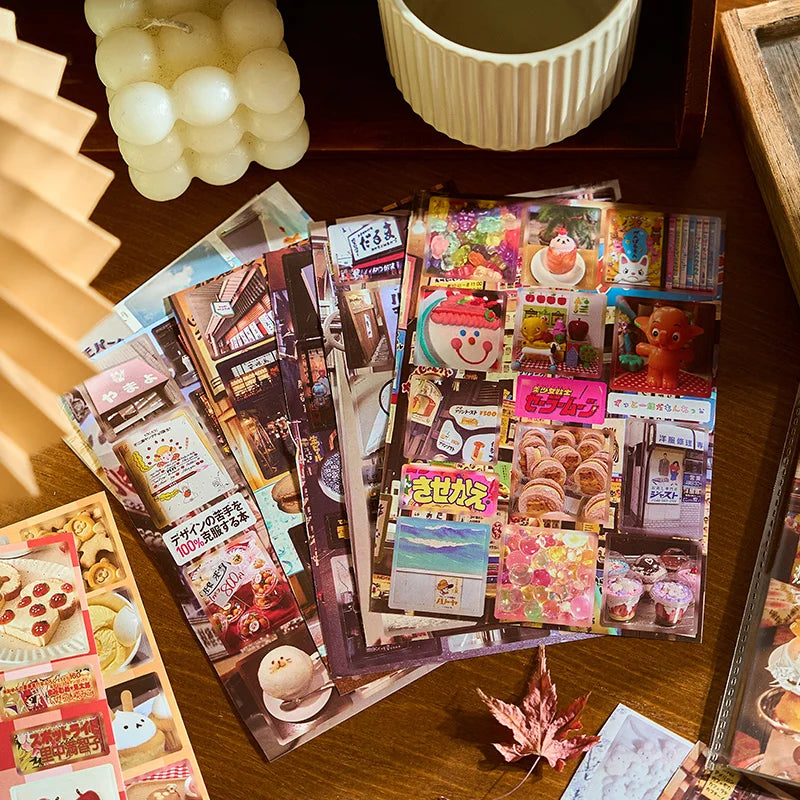 20 sheets Japanese Stationery Sticker Book Laptop Journal Creative Decorative Scrapbook Cartoon Stickers Kids School Account Qme