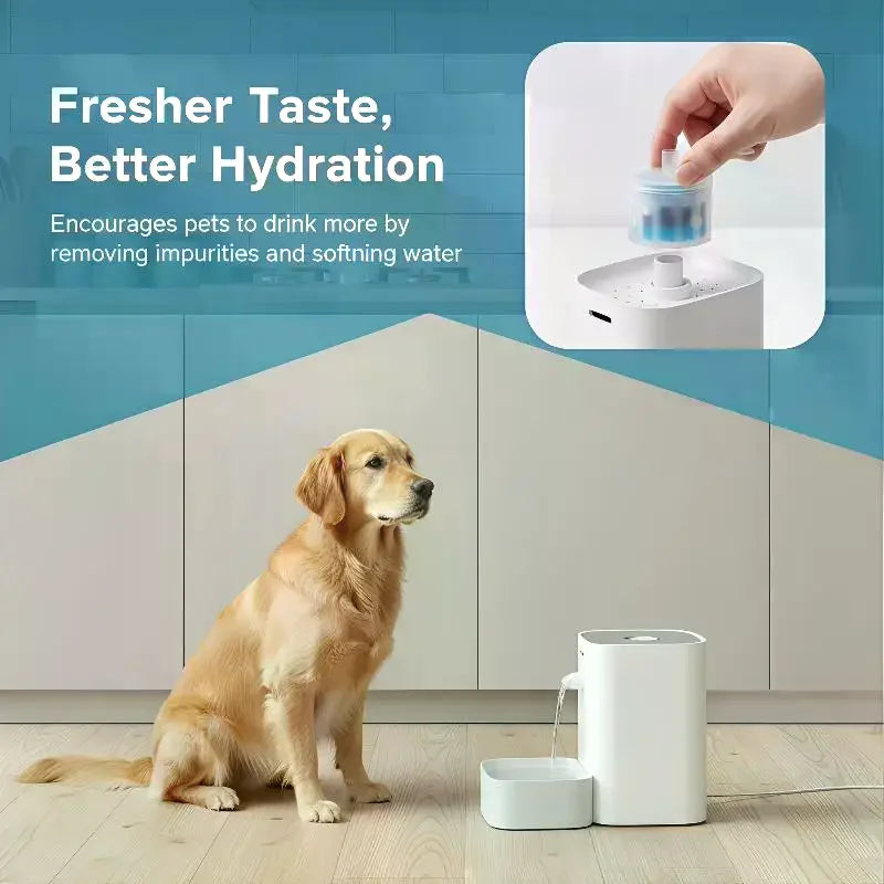 Essential 5Pcs Cat Fountain Filters - Replacement for 1.3L Ceramic Pet Drinking Water Dispensers - Healthy Hydration Supplies Qme