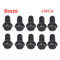 10 Pcs Saw Blade Screw M8 M7 M6 Left Hand Thread Hex Flange 6mm/7mm/ 8mm For Cutting Machine High Strength And Hardness Qme 8mm