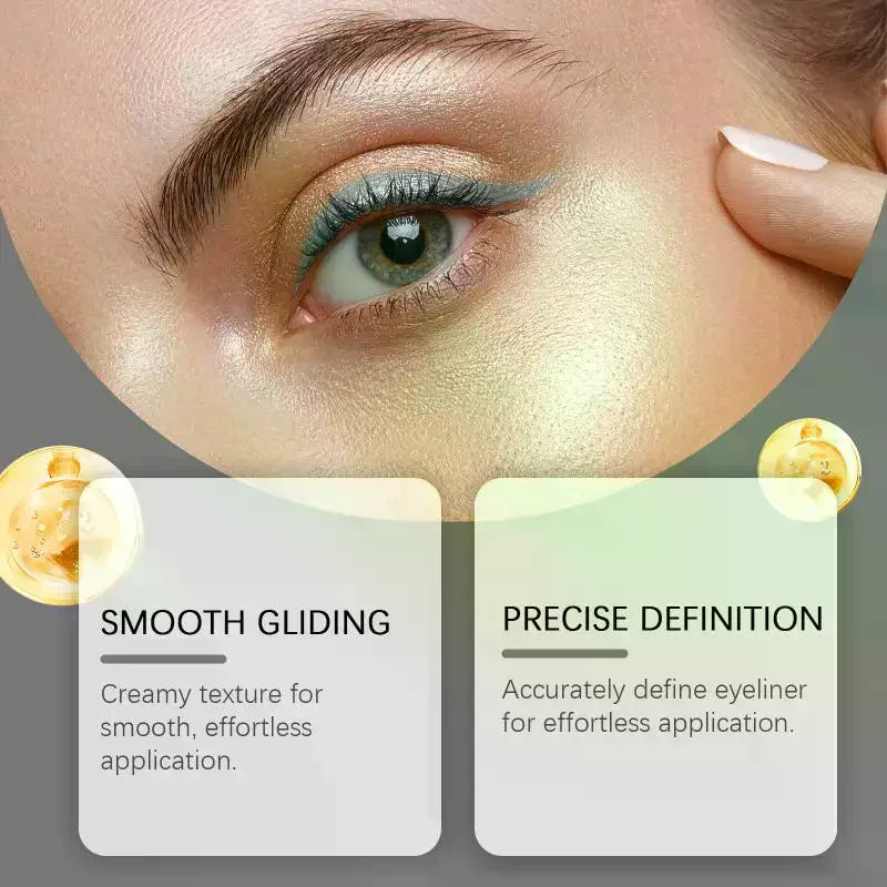 Smooth Eyeliner Gel Pencil Waterproof Long Wear Anti Smudge Easy Qme