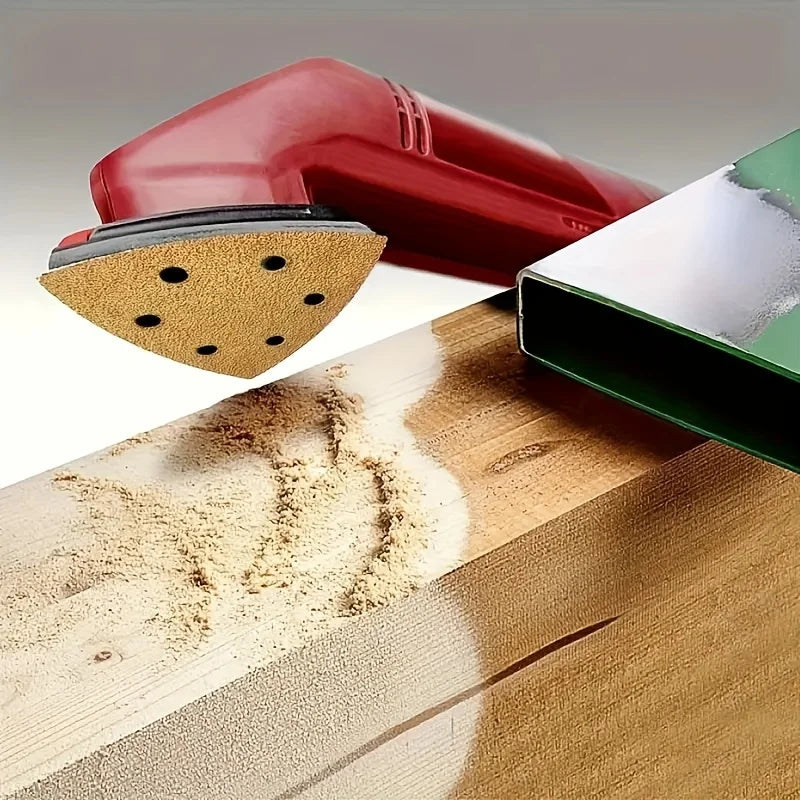20-Piece triangular oscillating sandpaper with hooks and loops 6 holes 60-320 thickness detail grinding wheel for wood polishing Qme