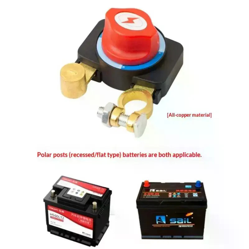 12V-24V Car Battery Disconnect Switch Manual Automatic Circuit Breaker Anti-Power Off Leakage Protector Universal Auto Parts Qme