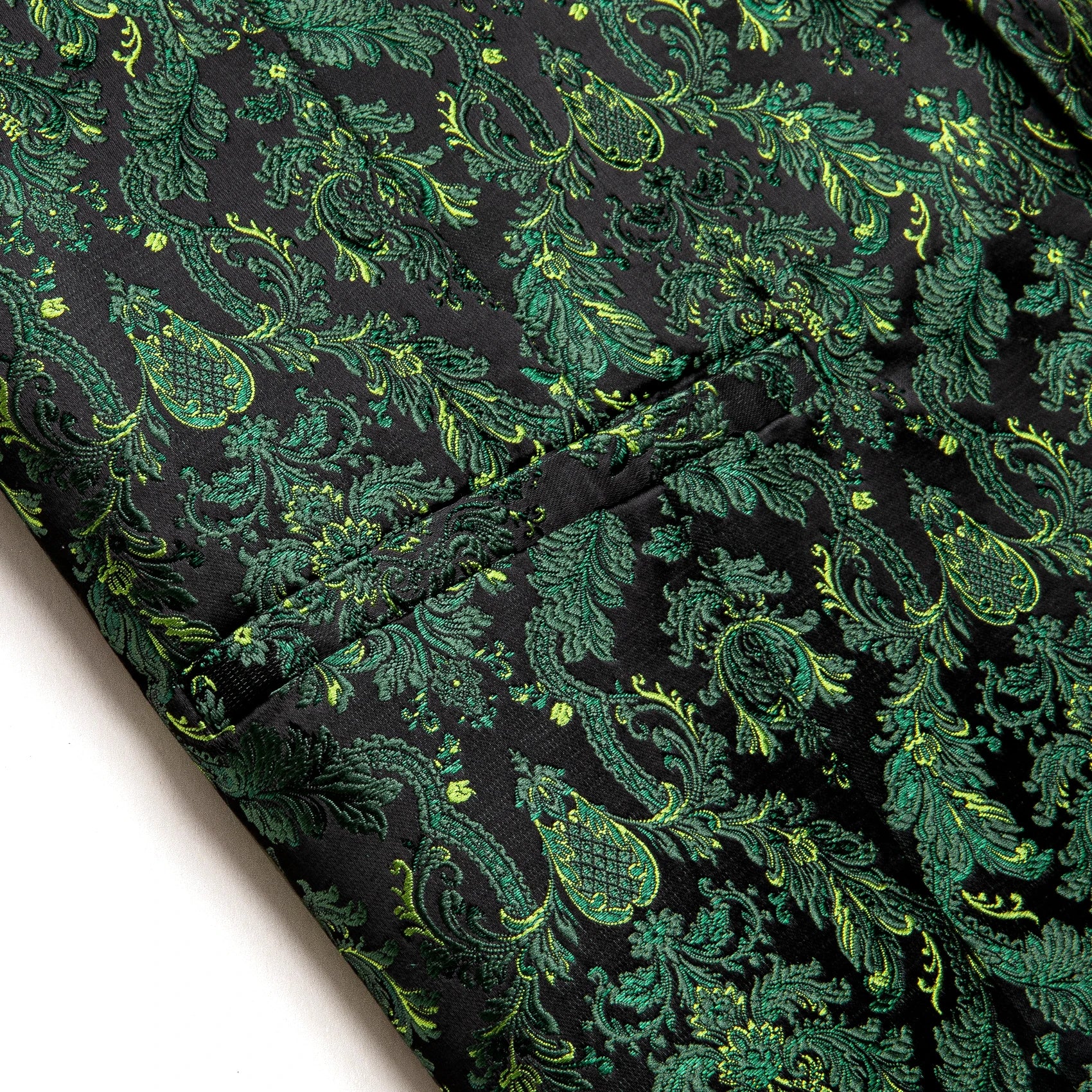 Mens Vest Green Floral Tops Tie Hanky Cufflinks Waistcoat Sleeveless Qme