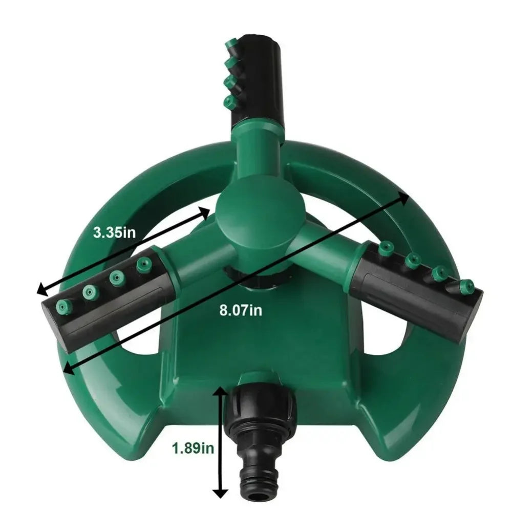 360 Degree Automatic Rotation Lawn Water Sprinkler Garden Grass Watering Irrigation Tool Quick Connecting Water-saving Nozzle Qme