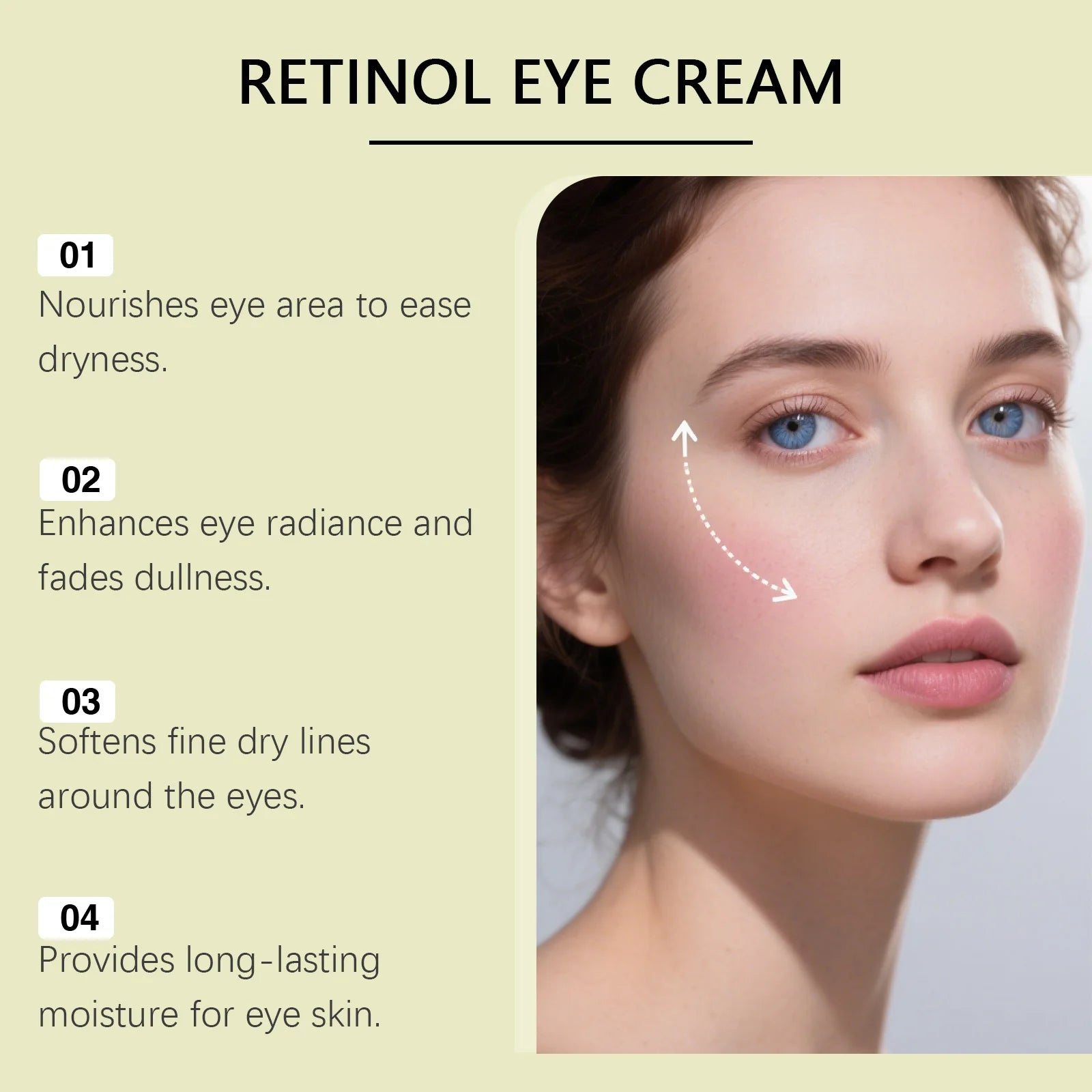 Retinol Eye Care Set Lift Firming Eye Cream Fades Fine Lines Pore Shrinking Dark Circles Repair Retinol Firming Eye Serum Qme