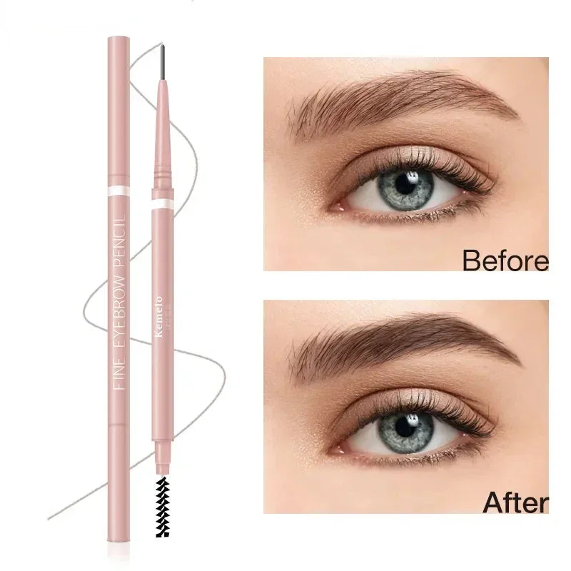 1.5mm Ultra Fine Double-ended Eyebrow Pencil Waterproof Sweat-proof Long Lasting Professional Eye Makeup Cosmetics Qme