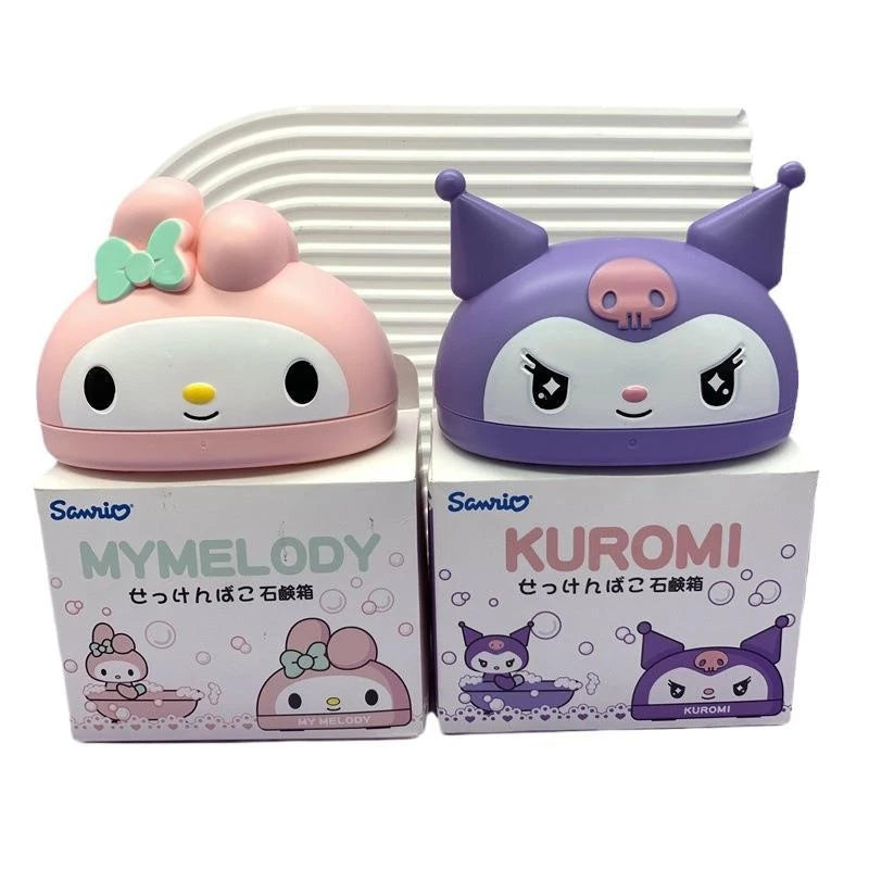 Hello Kitty Kuromi-Style Soap Dish Melody Soap Dish Home Soap Dish and Soap Holder Gift Set Qme