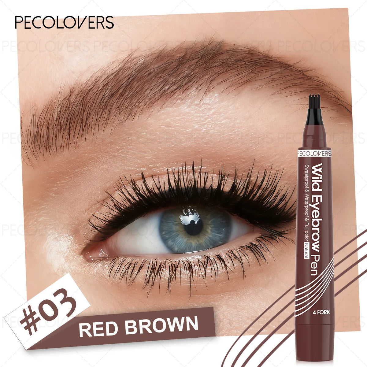 Perfect Four-pronged Liquid Eyebrow Pencil Natural 3D Look Qme 03