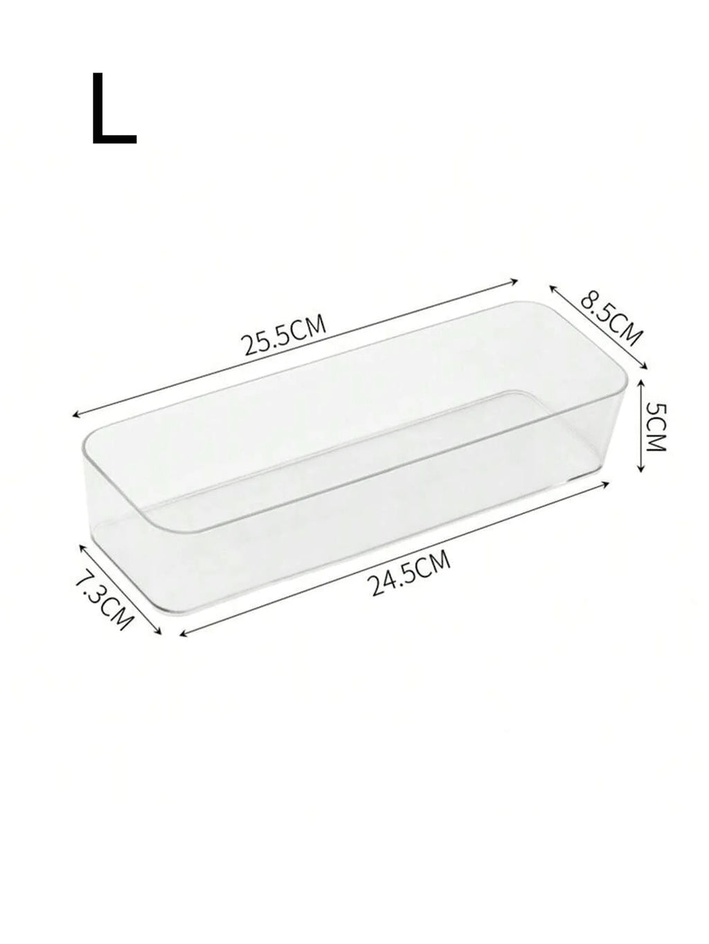 Transparent Cosmetics Storage Box Plastic Uncovered Compartment Qme L