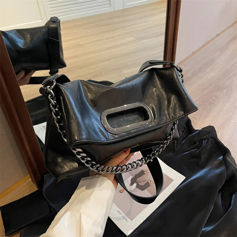 Large Capacity Commuter Tote Bag Women Vintage Chic Summer Shoulder Qme
