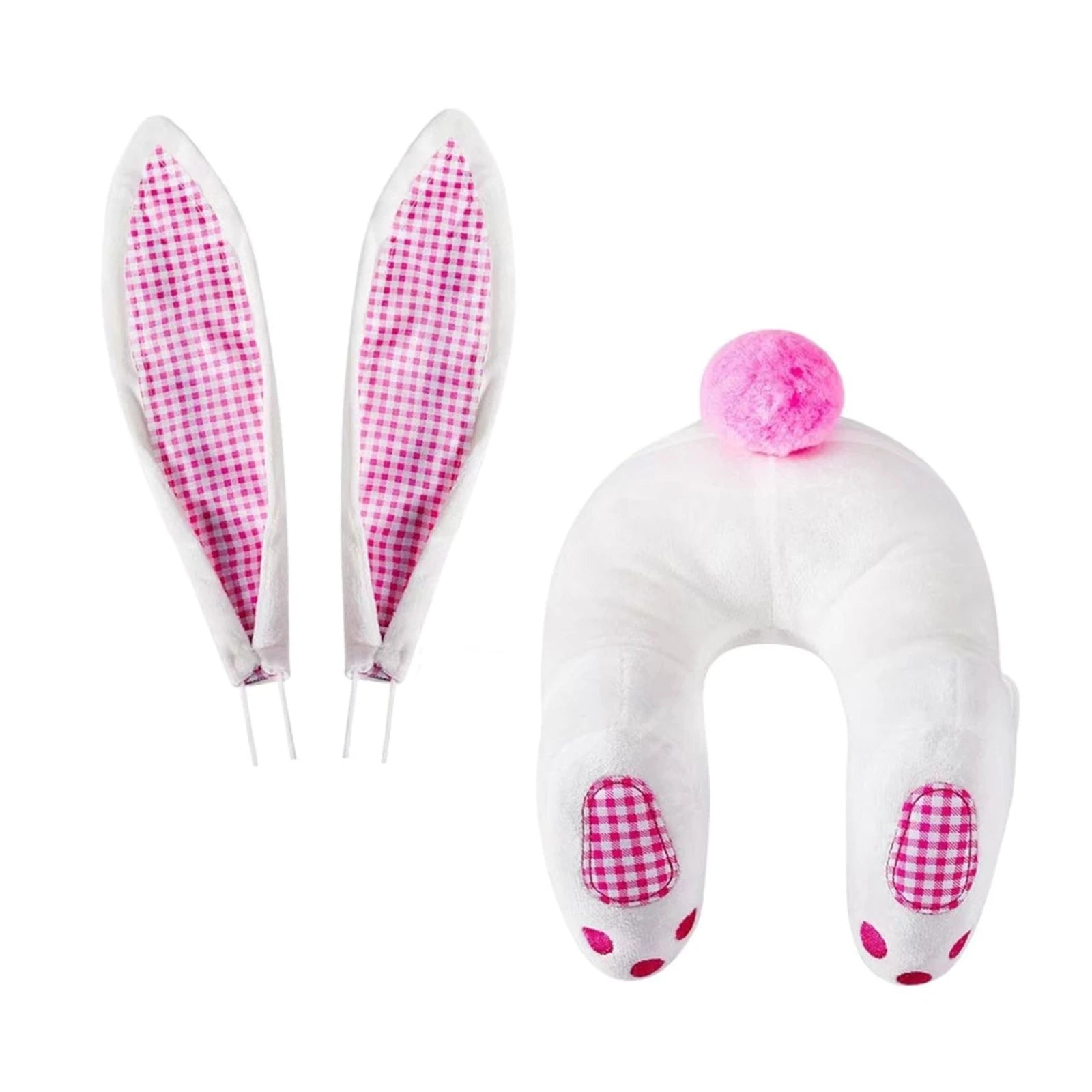 Easter Stuffed Bunny Butt Wreath Kit Cute Butt with Ears for Home Living Room Wall Door Hanging Cartoon Welcome Sign Wreath Qme C