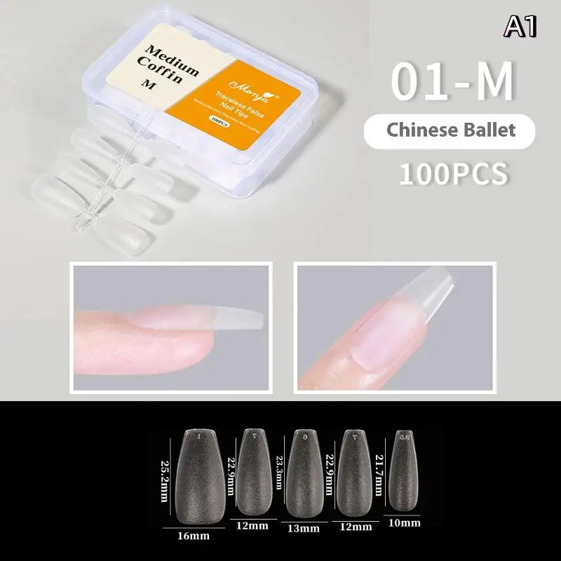 Box Thin Press-on Fake Nails DIY No Polishing Trace Easy Removal Nail Qme A1