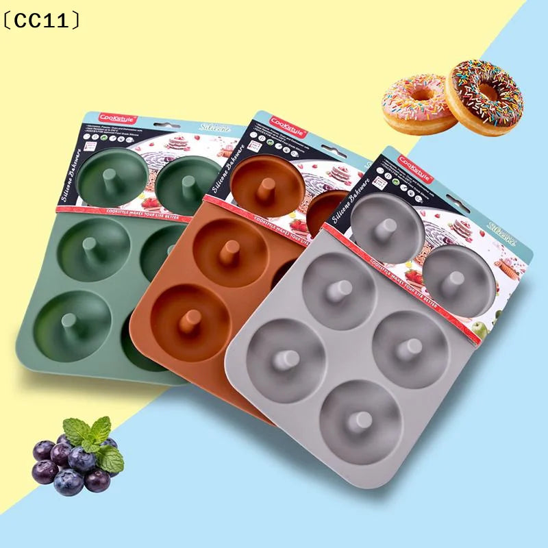 Silicone Donut Mold DIY Handmade Cake Oven-resistant Temperature Qme