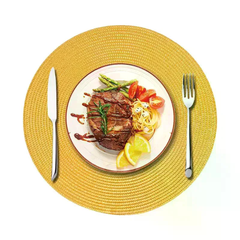 Round Home Placemat Insulation PP Dining Table Mat Biodegradable Qme