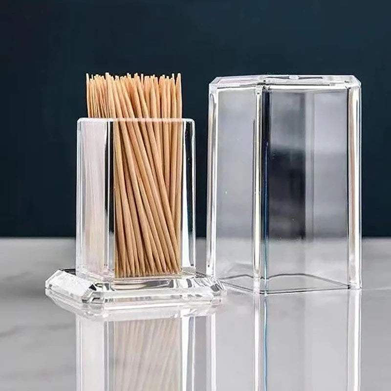 Living Home Room Storage Box Toothpick Thickened Acrylic Transparent Qme