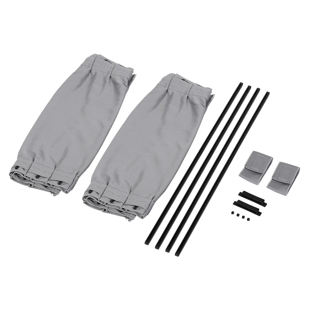 Car Window Sun Shade Foldable Sunshade 2 x 50s Car Sun Shade Window Curtain Adjustable SunShade Drape Visor Valance Curtain Qme gray