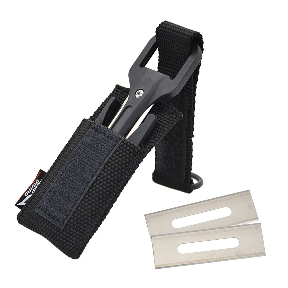Nylon Scuba Diving Cutting Emergency Set Spearfishing Secant Equipment Portable Wear-resistant Sharp Outdoor Accessories Qme Black