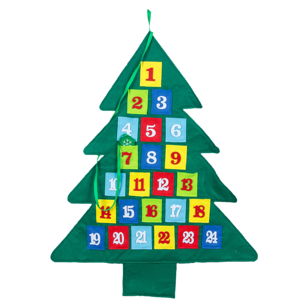 Christmas Tree Advent Calendar Wooden Shape Countdown Qme Green China Mainland