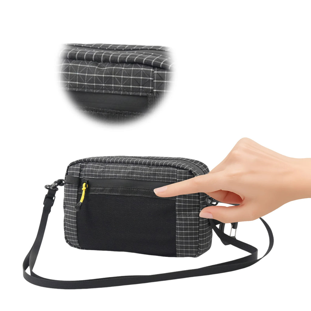 Outdoor Waist Pack Ultralight Hiking Hanging Side Pocket Adjustable Strap Multi-Functional Chest Pack for Camping Outdoor Sports Qme