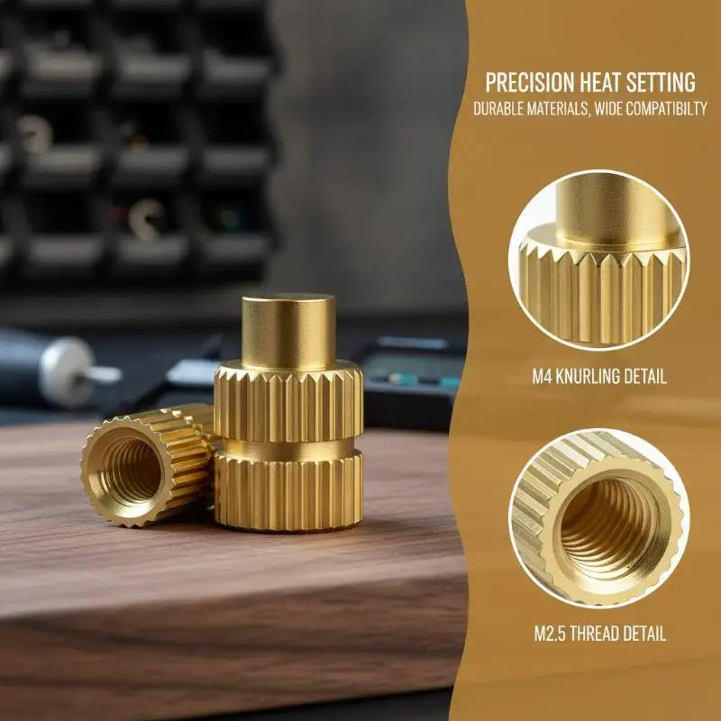 Heat Soldering Iron Tip Head Insert M2-M6 Melt Brass Embedded Thread Qme