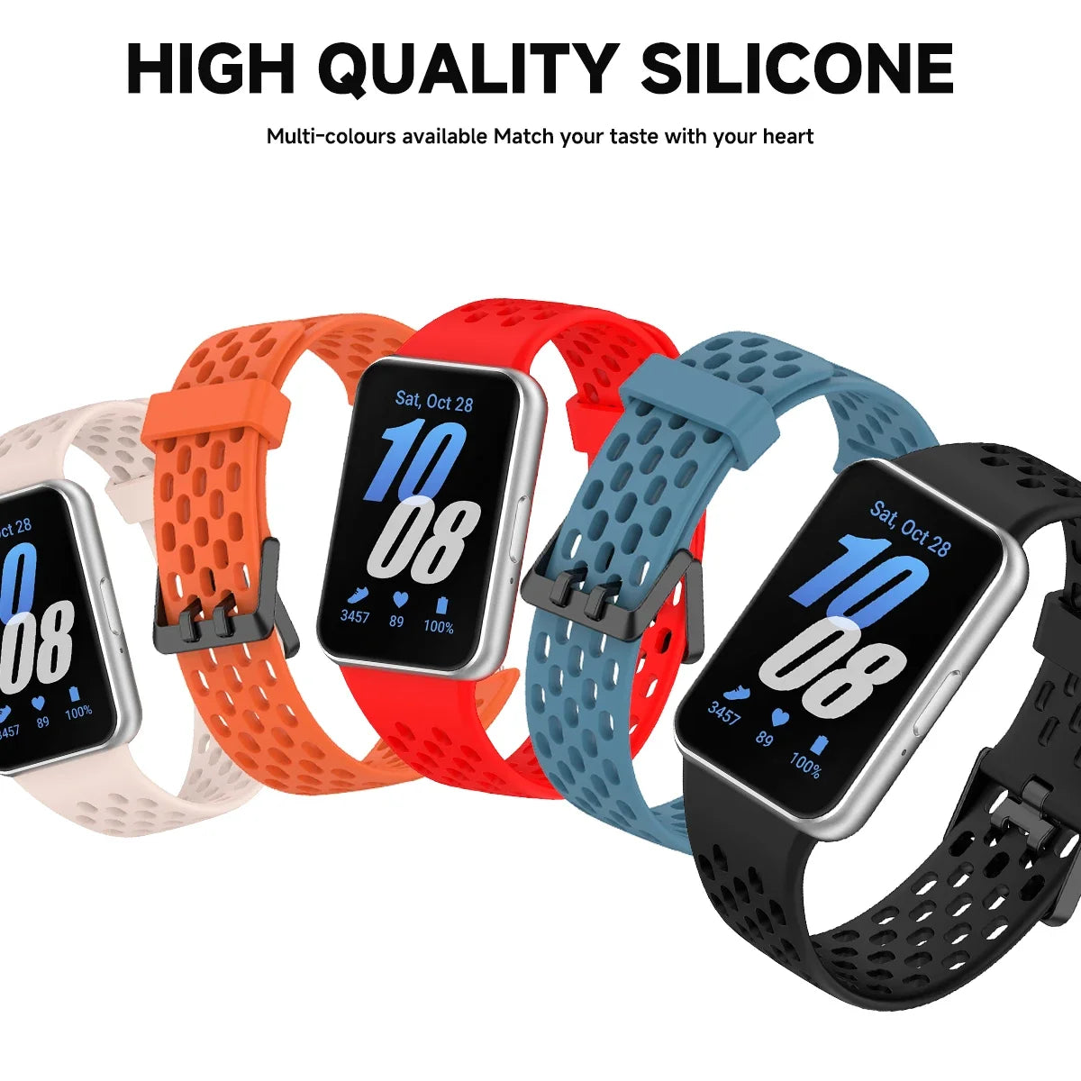 Breathable Straps for Samsung Galaxy FIT 3 Silicone Band Women Men Soft Sport Band for Samsung Smartwatch FIT3 Wriatband Qme