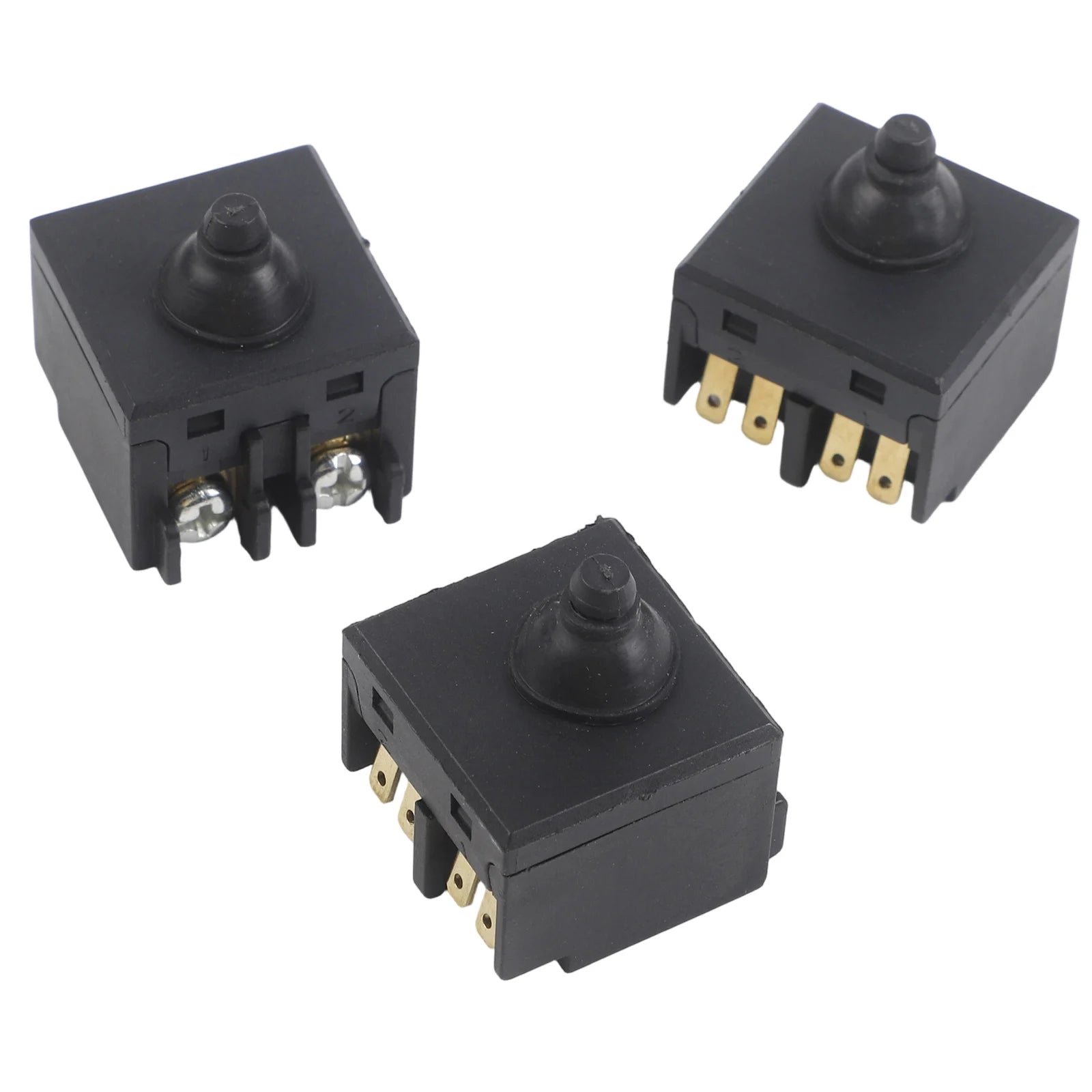 3Pieces Replacement Push Button Switch For For Bosch For GWS6100 Angle Grinder Polisher Compatible Switch Parts For Power Tool Qme