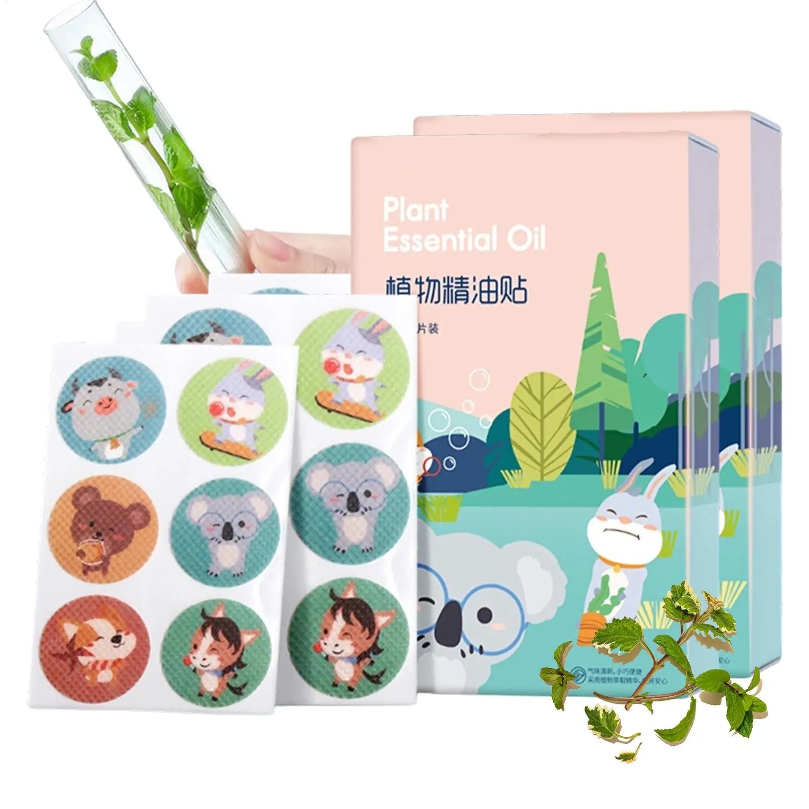 Gnat Patch 72 Piece Animal Pattern Natural Plant Oil Patches Gnat Sticker Sheets for Adults Kids Family Students Home Outdoor Qme