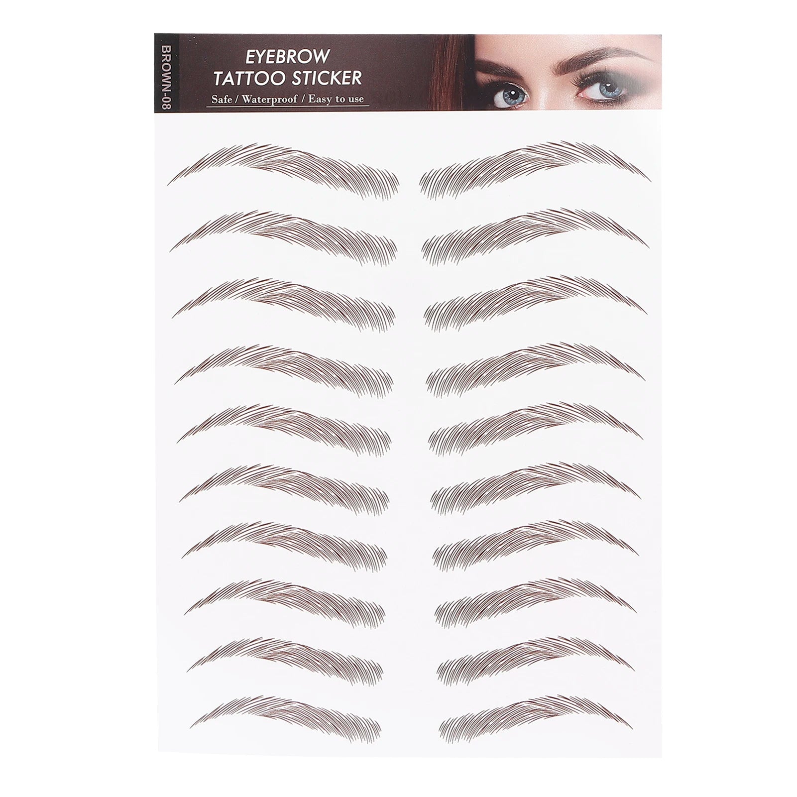 Professional Waterproof Eyebrow Tattoo Sticker Eyebrow Transfer Sticker for Women Lasting Eyebrow Tattoo Sticker Eyebrow Sticker Qme H