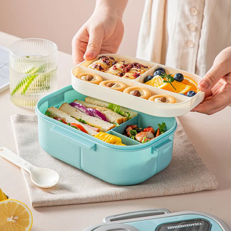 Portable Leakproof Bento Lunch Box Microwave Safe Salad Food Qme