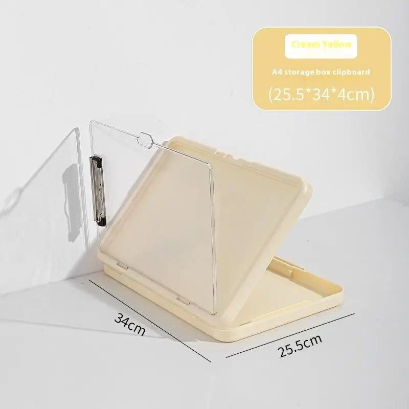 Multi Functional A4 Folder Large Capacity Korean Integrated Document Qme Yellow
