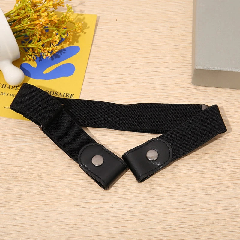 Buckle-free Belt Jean Pants Dresses Fashion No Buckle Stretch Elastic Qme