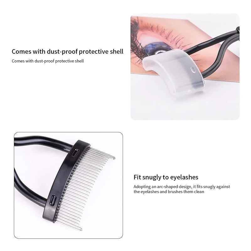 Eyelash Separator Metal Teeth Straight Curler Beauty Makeup Stainless Qme