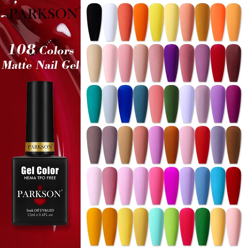 Parkson Colorful Nail Gel Polish Lacquer Soak Off UV LED Long Lasting Qme