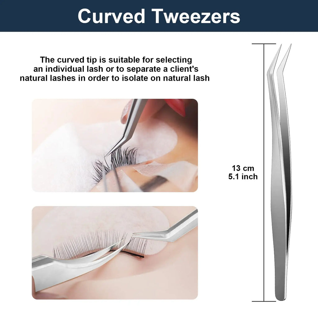Volume Tweezers Eyelash Extensions Precision Lash Mega 3D 6D 10D Mink Qme
