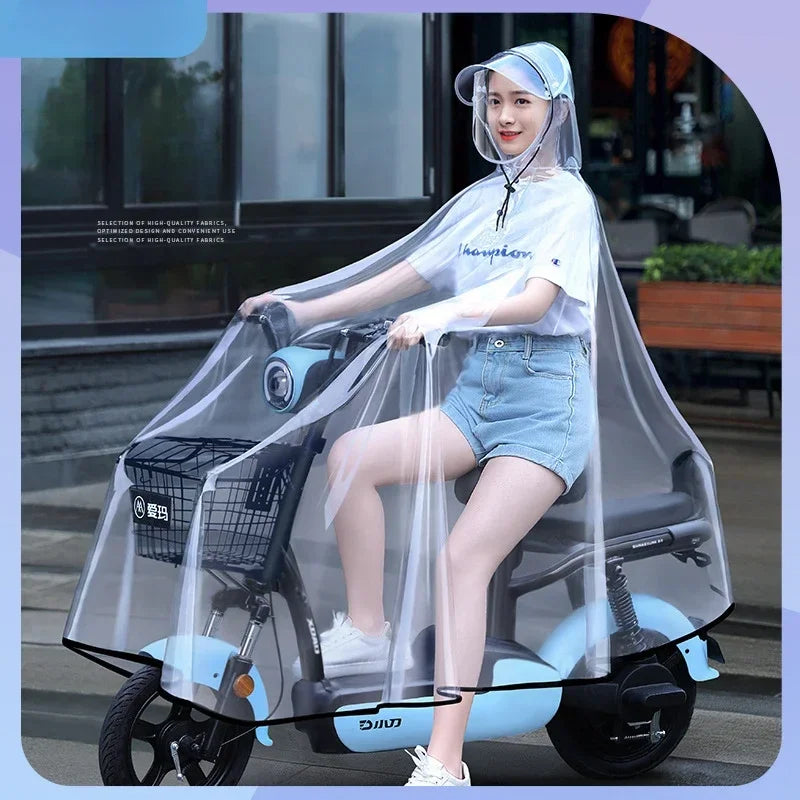 Rain Coat for Women - Full-coverage Rain Protection for Motorcycles and Bicycles Qme