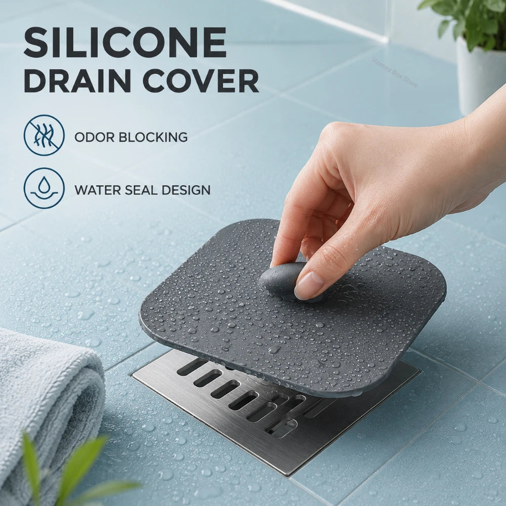 1/3pcs Durable Waterproof Silicone Drain Cover Anti-odor Stopper Pad Practical Supply for Home Toilet and Bathroom Use Qme